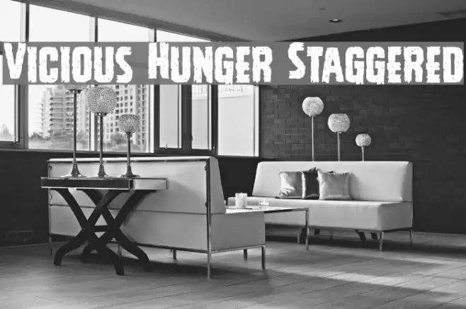 Vicious Hunger Staggered Font examples