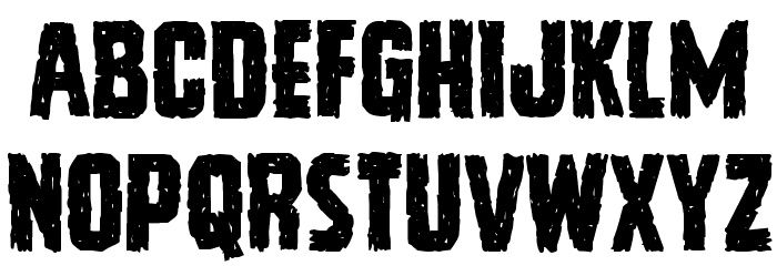 Vicious Hunger Staggered Font LOWERCASE