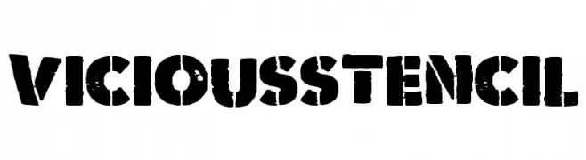 Vicious Stencil  Frei Schriftart Herunterladen