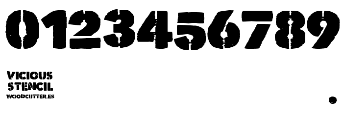 Vicious Stencil Font OTHER CHARS