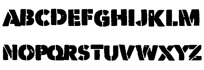 Vicious Stencil Font LOWERCASE