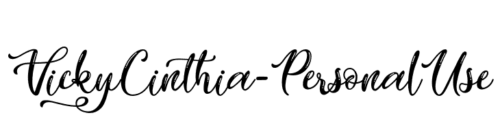 Vicky Cinthia - Personal Use  नि: शुल्क फ़ॉन्ट्स डाउनलोड