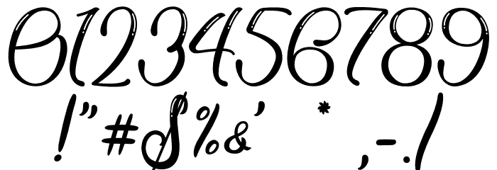 Vicky Cinthia - Personal Use Font OTHER CHARS