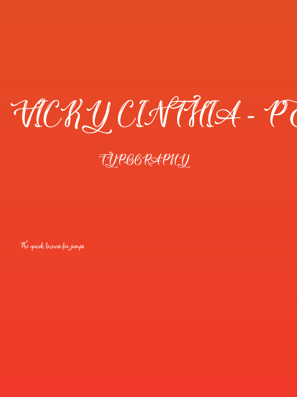 Vicky Cinthia - Personal Use Poster