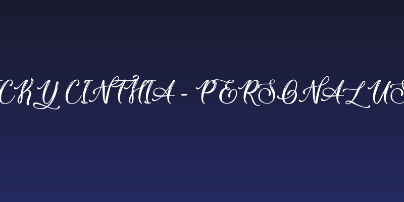 Vicky Cinthia - Personal Use Social Header