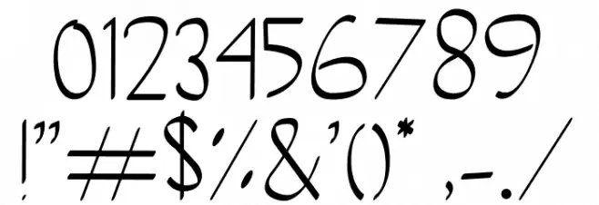 Vickydian Font OTHER CHARS