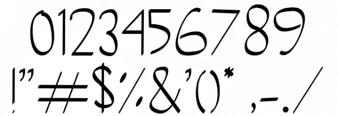 Vickydian Font OTHER CHARS