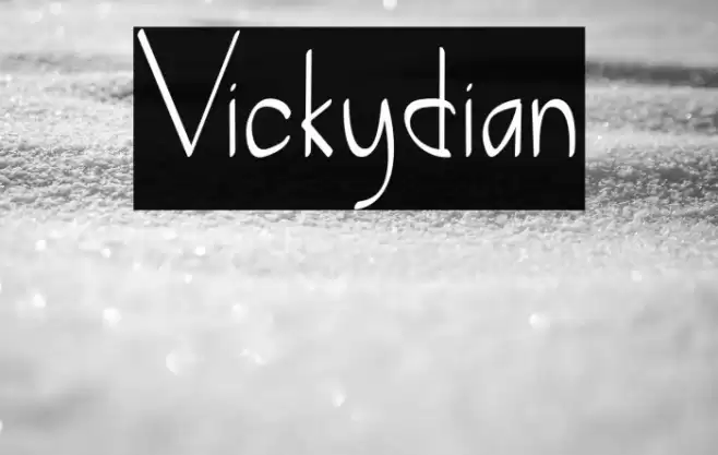 Vickydian Font examples