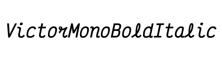 Victor Mono Bold Italic  Скачать бесплатные шрифты