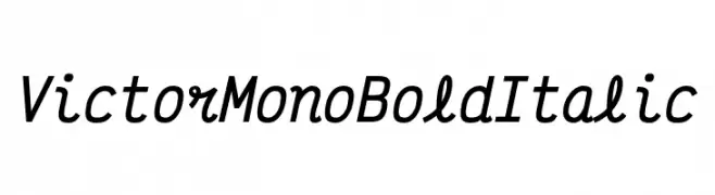 Victor Mono Bold Italic  Free Fonts Download