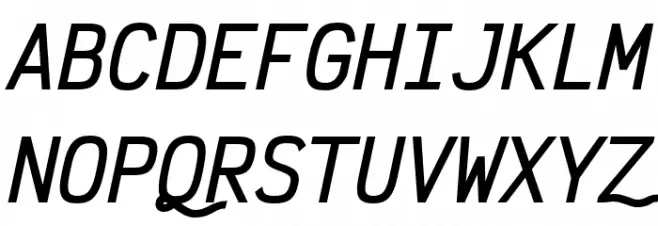 Victor Mono Bold Italic 字体 大写