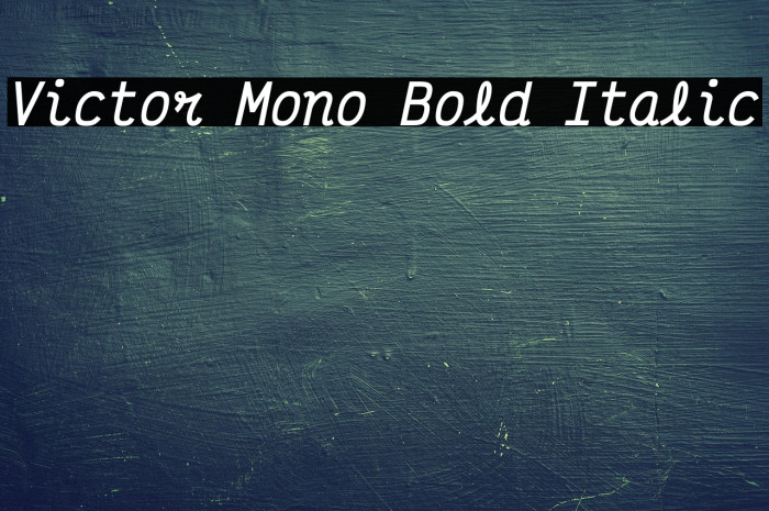 Victor Mono Bold Italic Example 1