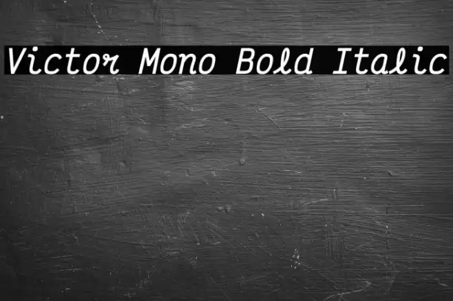 Victor Mono Bold Italic Шрифта examples