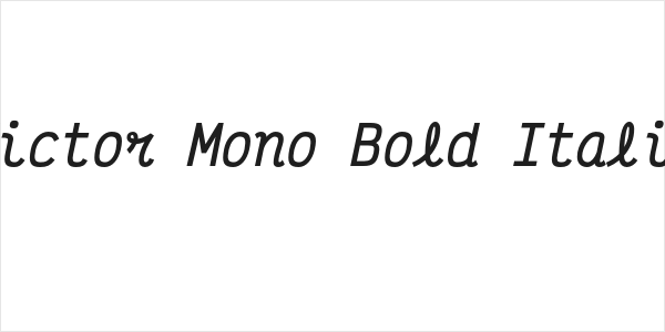 Victor Mono Bold Italic Logo