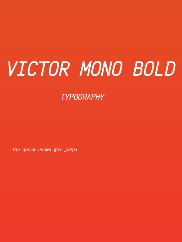 Victor Mono Bold Italic Poster