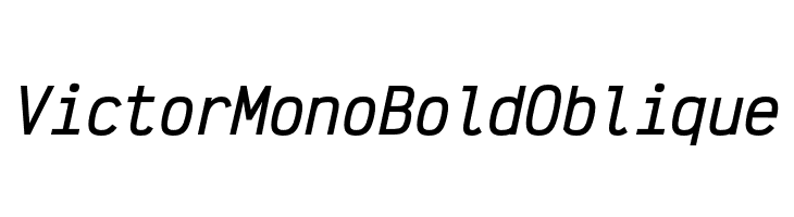 Victor Mono Bold Oblique  font caratteri gratis