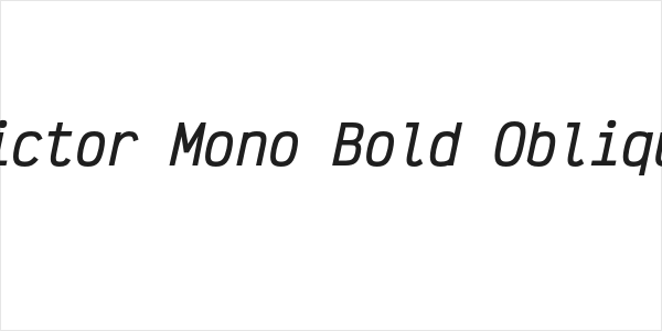 Victor Mono Bold Oblique Logo