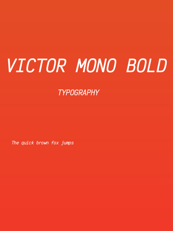 Victor Mono Bold Oblique Poster