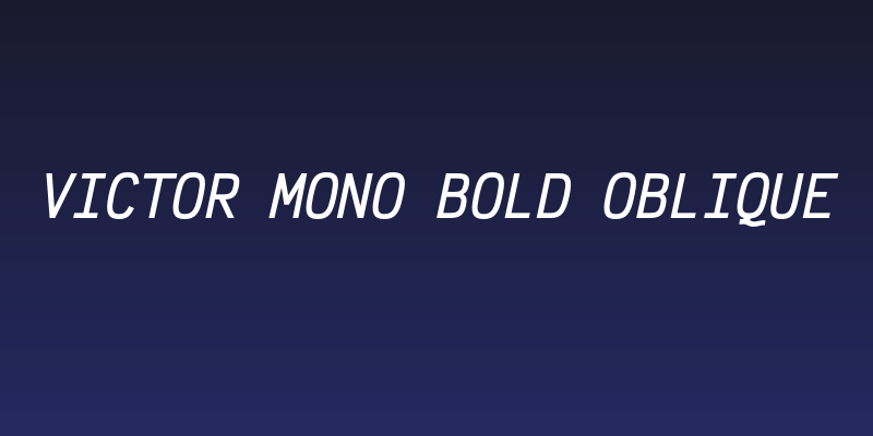 Victor Mono Bold Oblique Social Header
