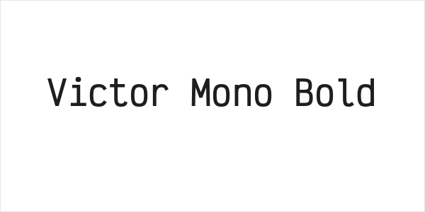 Victor Mono Bold Logo