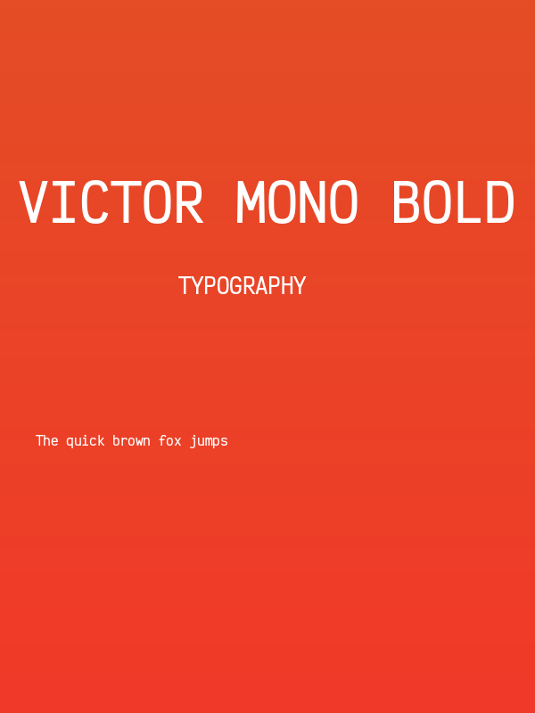 Victor Mono Bold Poster