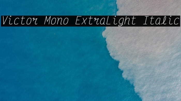 Victor Mono ExtraLight Italic Example 3
