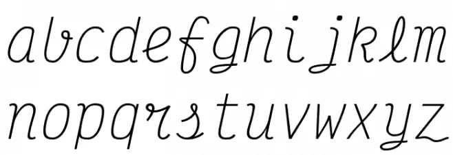 Victor Mono ExtraLight Italic फ़ॉन्ट लोअरकेस