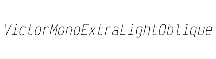 Victor Mono ExtraLight Oblique  Descarca Fonturi Gratis