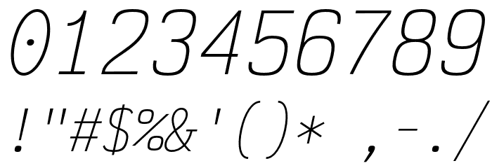 Victor Mono ExtraLight Oblique Font OTHER CHARS