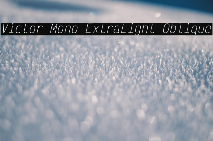 Victor Mono ExtraLight Oblique Example 1