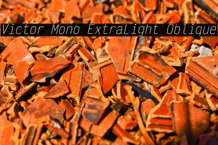 Victor Mono ExtraLight Oblique Example 3