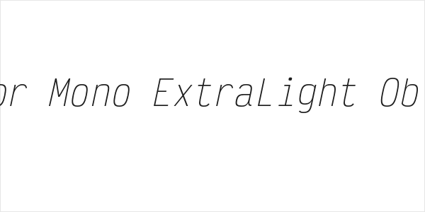 Victor Mono ExtraLight Oblique Logo