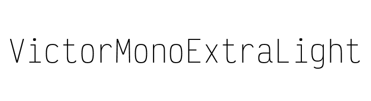 Victor Mono ExtraLight  font caratteri gratis