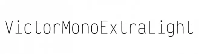Victor Mono ExtraLight  Скачать бесплатные шрифты