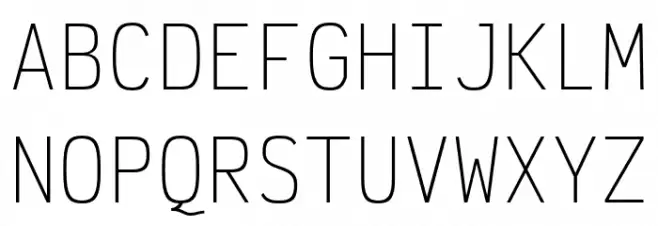 Victor Mono ExtraLight Schriftart Groß