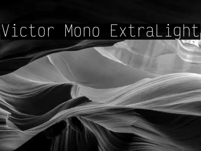 Victor Mono ExtraLight Font examples