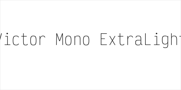 Victor Mono ExtraLight Logo