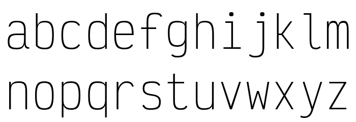 Victor Mono ExtraLight Font LOWERCASE