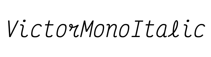 Victor Mono Italic  font caratteri gratis
