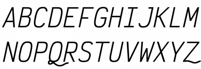 Victor Mono Italic フォント 大文字