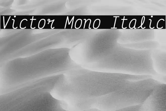 Victor Mono Italic Font examples