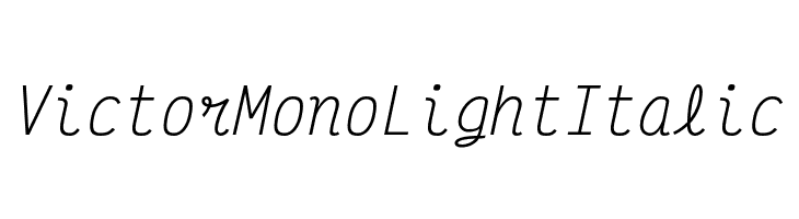 Victor Mono Light Italic  Free Fonts Download