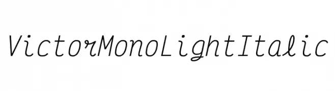 Victor Mono Light Italic  Free Fonts Download