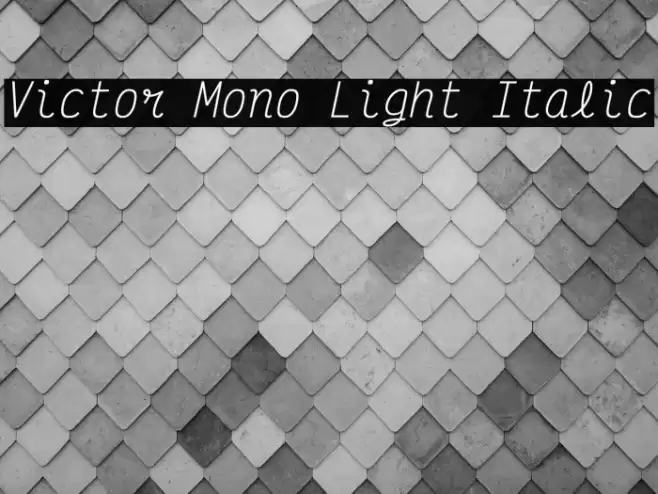 Victor Mono Light Italic Font examples