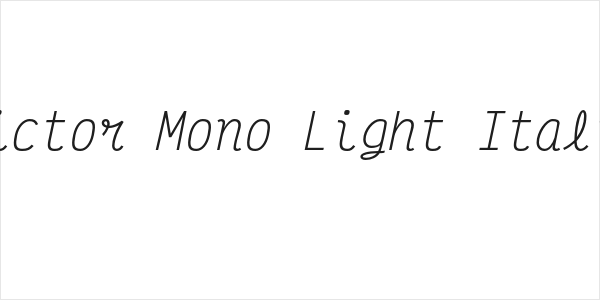 Victor Mono Light Italic Logo
