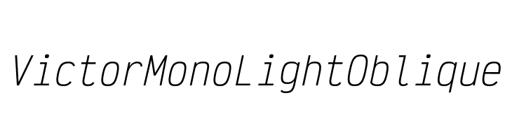 Victor Mono Light Oblique  Frei Schriftart Herunterladen
