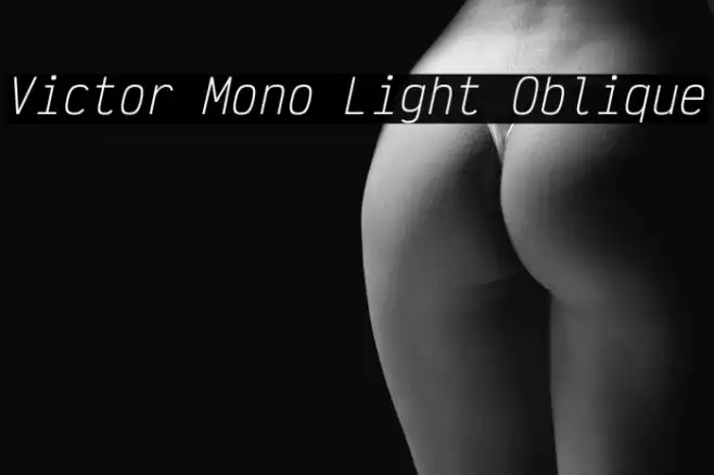 Victor Mono Light Oblique Font examples