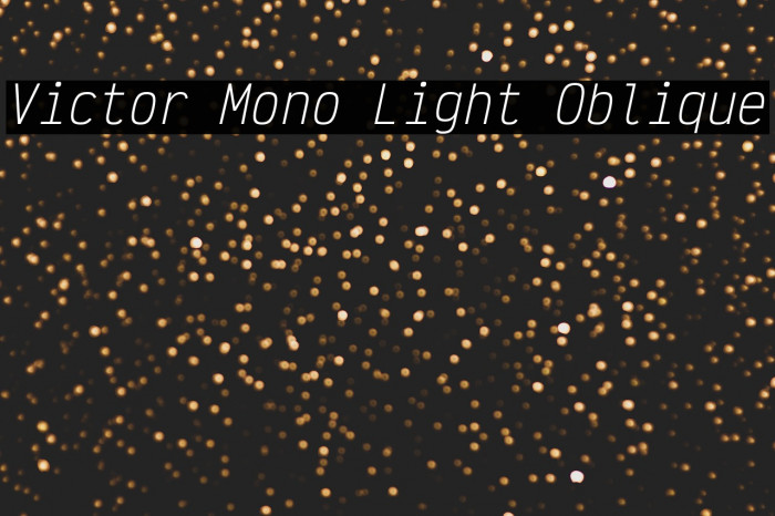 Victor Mono Light Oblique Example 3