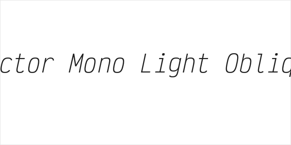 Victor Mono Light Oblique Logo