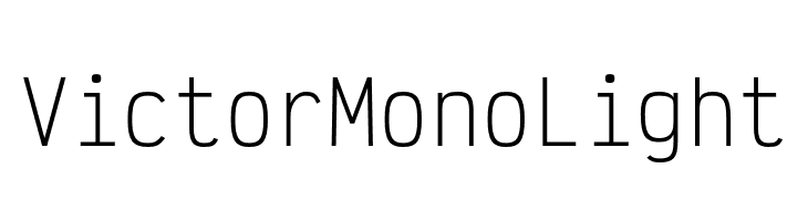 Victor Mono Light  नि: शुल्क फ़ॉन्ट्स डाउनलोड